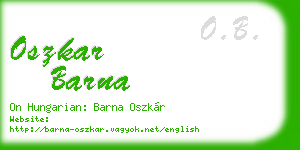 oszkar barna business card